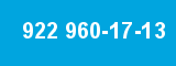 922 960-17-13